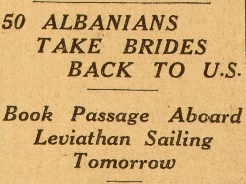 The Chicago Tribune (1929) / 50 shqiptarë sjellin nuset e tyre në Shtetet e Bashkuara