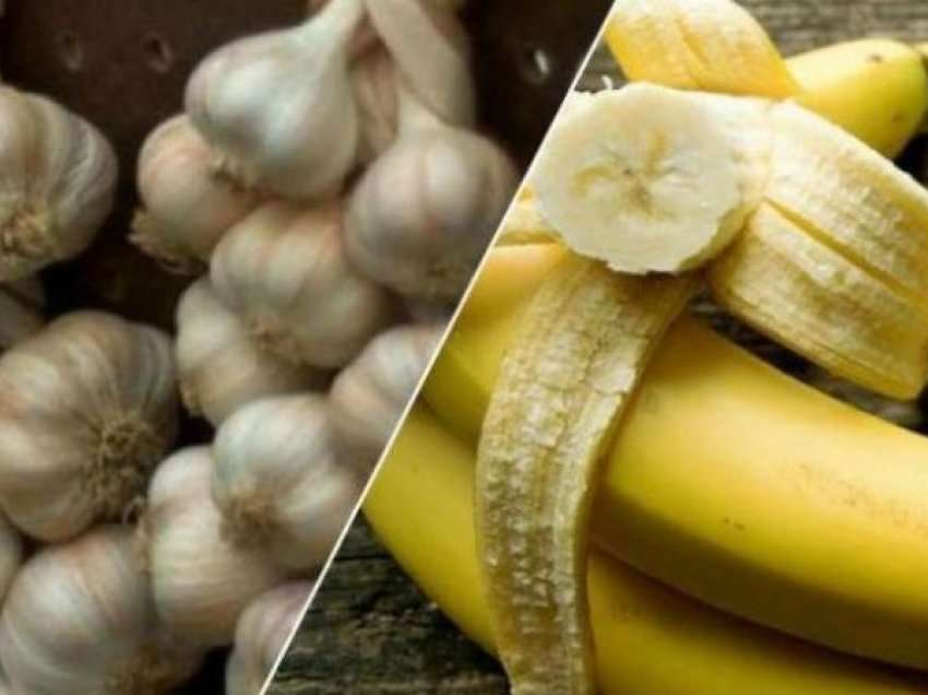 Ju duket e çuditshme, por kombinimi i hudhrës me bananen do t’ju befasojë 15 minuta pas konsumimit