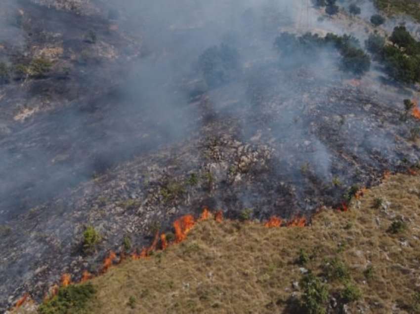 Zjarr në zonën mes Llogarasë dhe Dhërmiut, dyshohet i qëllimshëm