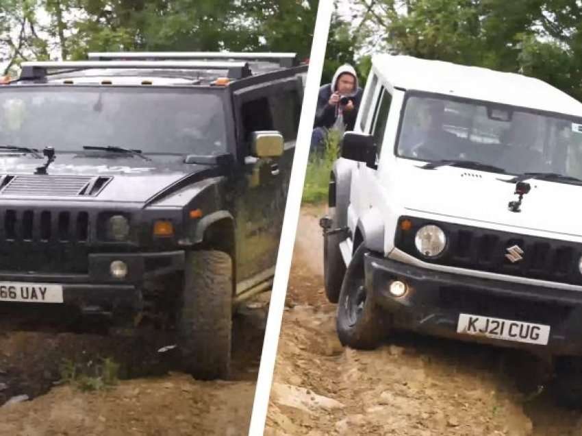 Suzuki Jimny ka dëshmuar të jetë mjaft i aftë në terrene të vështira, por a mund jetë më i mire se Hummer H2 i fuqishëm?