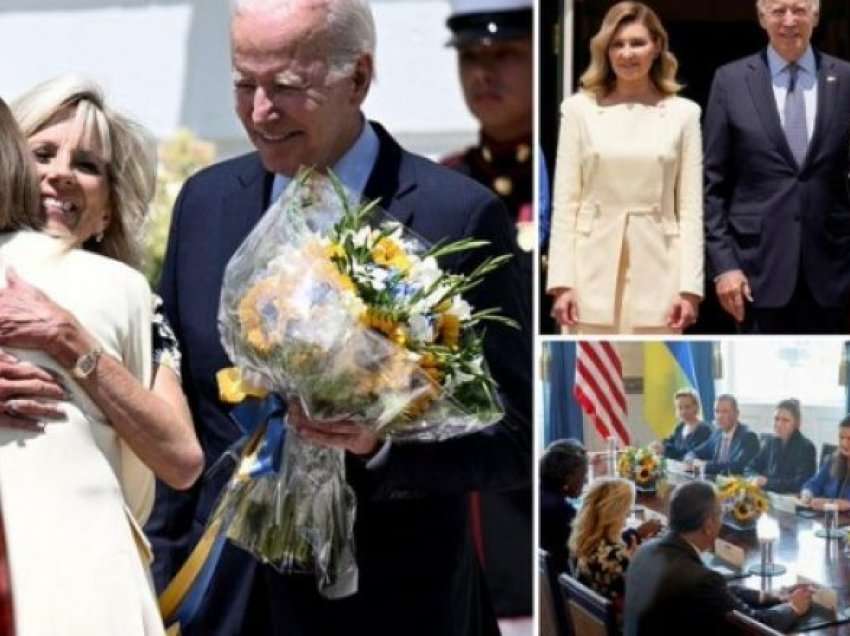 Zonja e Parë e Ukrainës takohet me Joe e Jill Biden në Shtëpinë e Bardhë