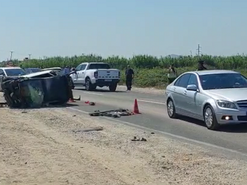 Aksident me mes tri veturave në Fushë-Krujë, njëra dyshohet se është nga Kosova