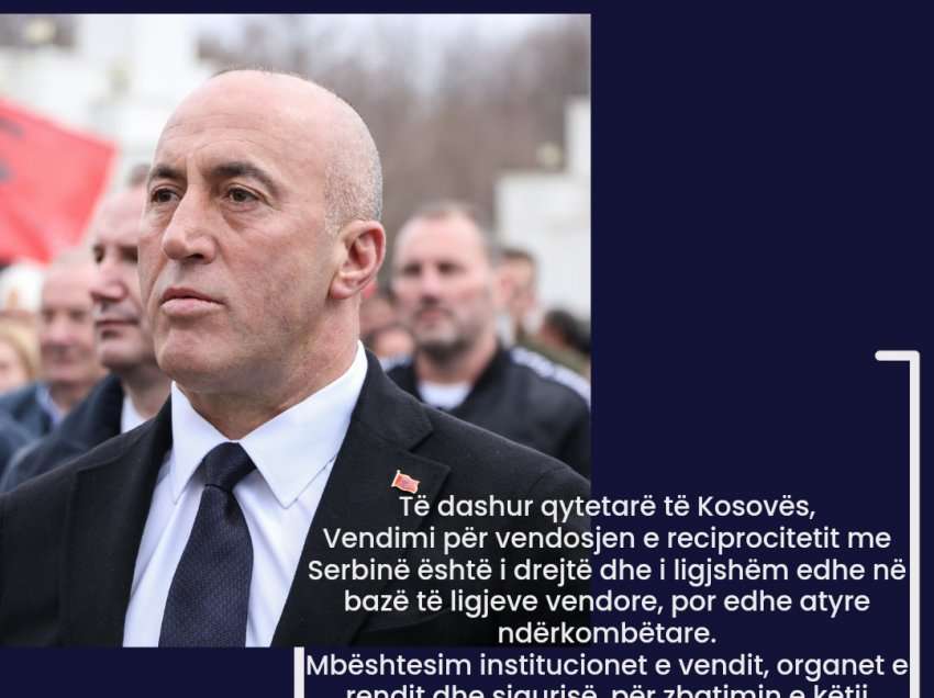 Ramush Haradinaj flet për situatën në veri, ka një paralajmërim për serbët