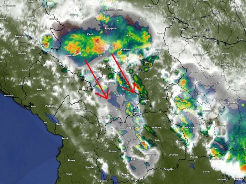 Prishtina Weather: Në Serbi po zhvillohet një stuhi, në orët vijuese mund të kalojë edhe tek ne