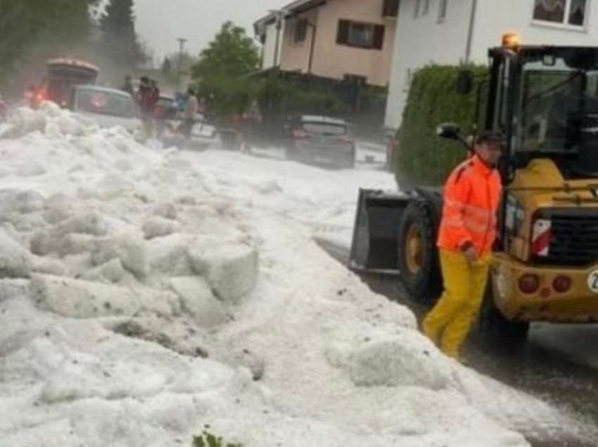 Stuhi të forta dhe breshëri zbardhin Gjermaninë jugore