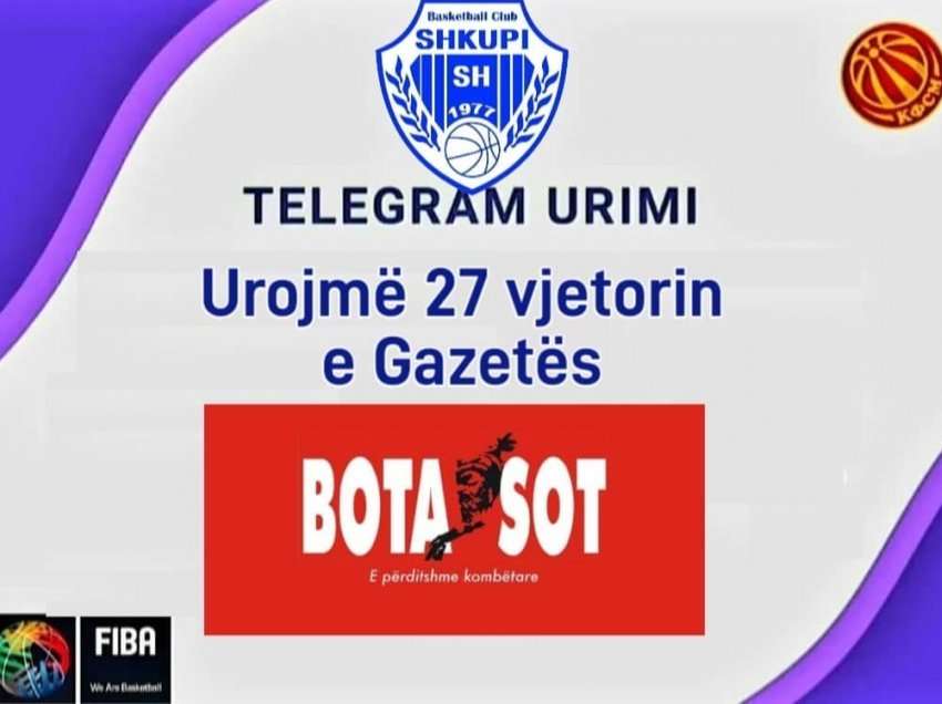 Bordi i KB Shkupit – meshkujt: Urime gazeta “Bota sot” 