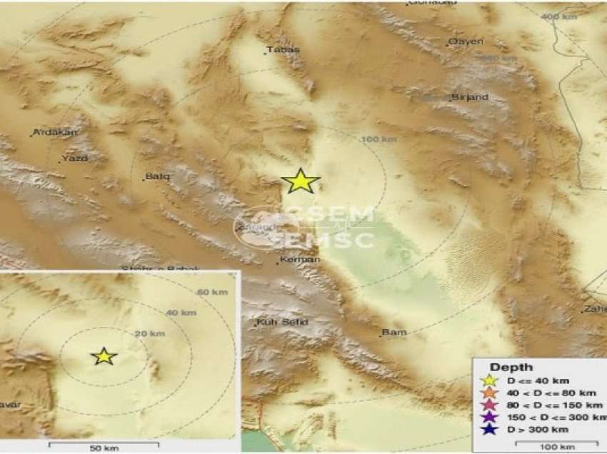 ​Tërmet në Iranin juglindor