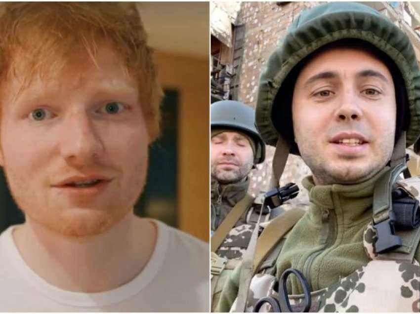 Ed Sheeran iu përgjigjet grupit ukrainas që u kthyen në ushtarë me një video-mesazh mbështetës