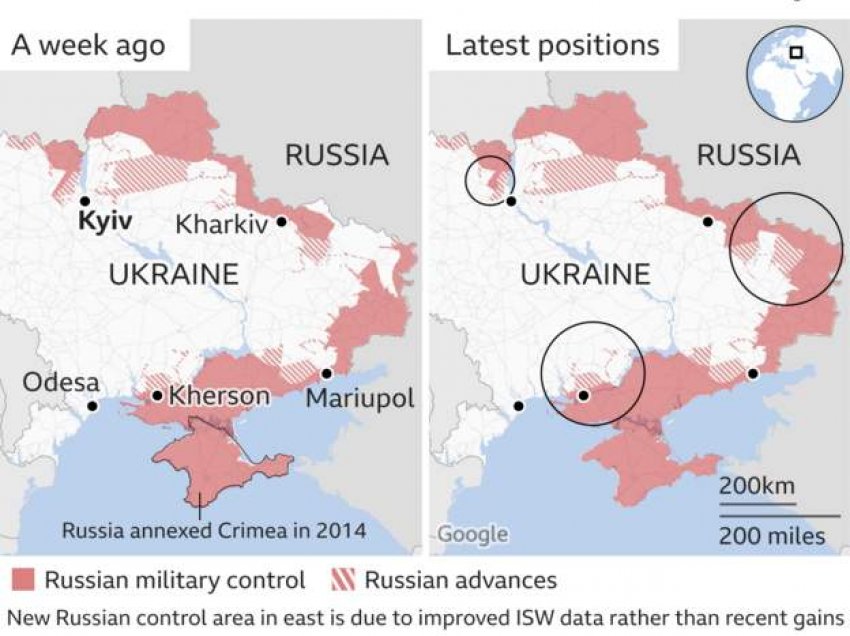 Putin po dështon, forcat ruse të paafta për të avancuar në Ukrainë