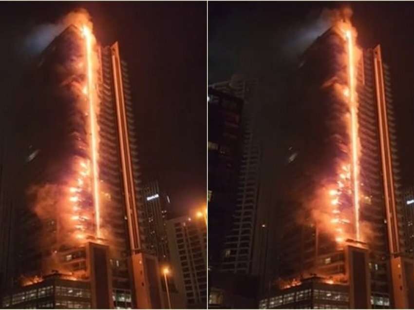 Përfshihet nga zjarri një nga ndërtesat pranë rrokaqiellit më të lartë Burj Khalifa në Dubai