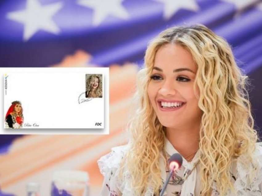 Rita Ora me postim falënderues ndaj Postës së Kosovës që ia vendosi foton në pullë postare