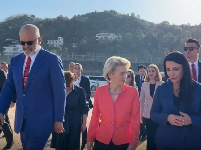 ​Von der Leyen inspekton punimet për hekurudhën Tiranë-Durrës