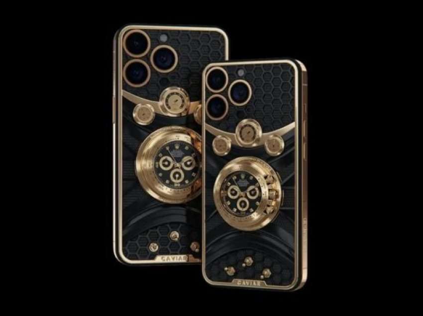 Caviar iPhone 14 Pro kushton 133.670 dollarë dhe ka orë Rolex