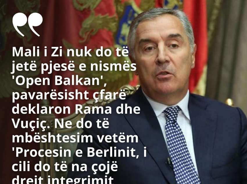 Profesori universitar i bën thirrje Gjukanoviҫit: Ndihmoji politikanët shqiptarë të kuptojnë të vërtetën e Open Balkan