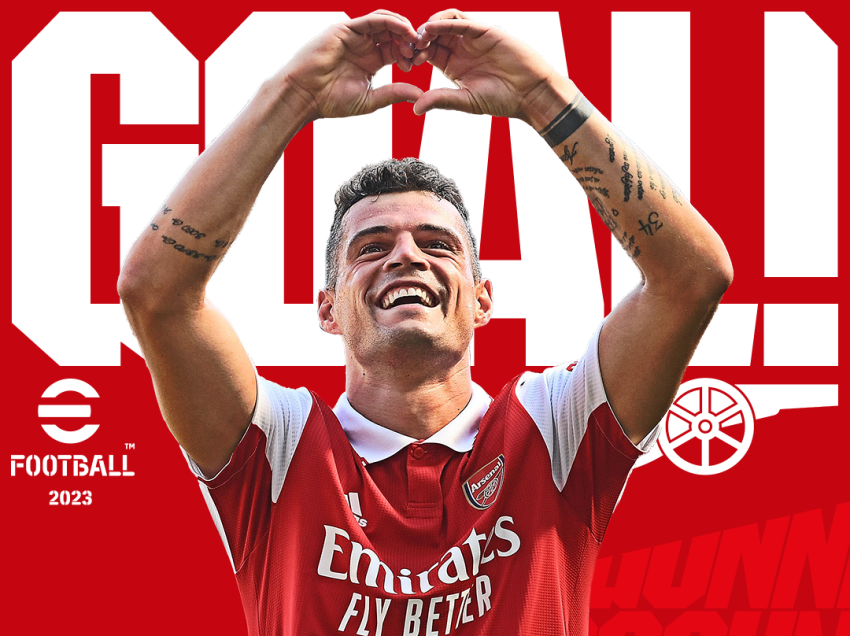 Granit Xhaka shënon, Arsenali marshon drejt titullit në Angli