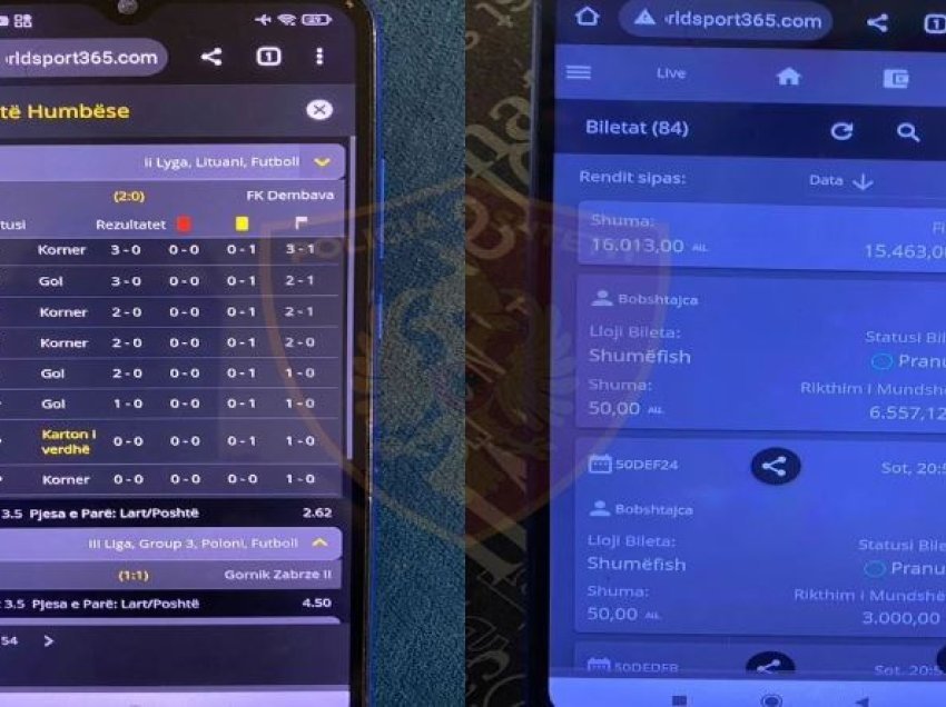 Sarandë/ Goditet një rast i veprimtarisë së paligjshme të lojërave të fatit, pranga një personi