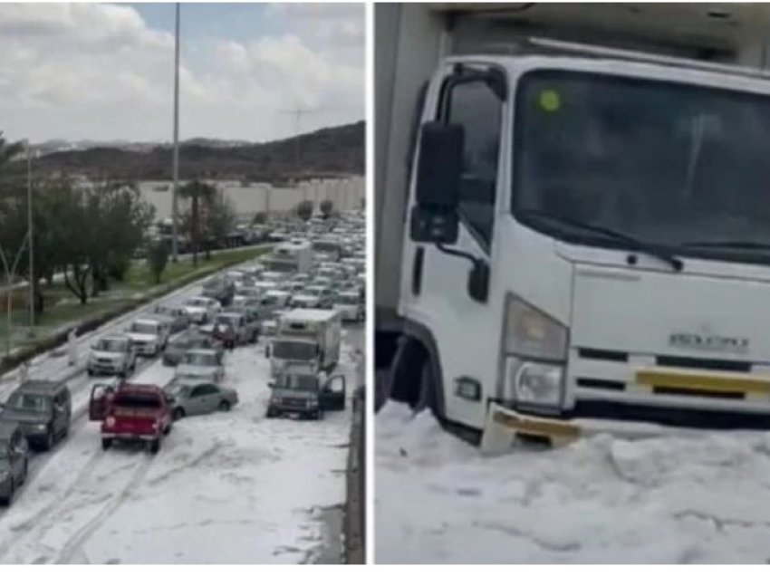 Sasia e madhe e breshërit, shkaktoi kaos pranë qytetit të shenjtë të Mekës