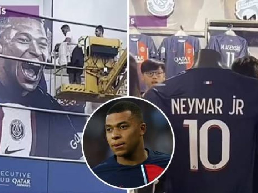 PSG heq muralen dhe ndalon shitjen e fanellave të Kylian Mbappes