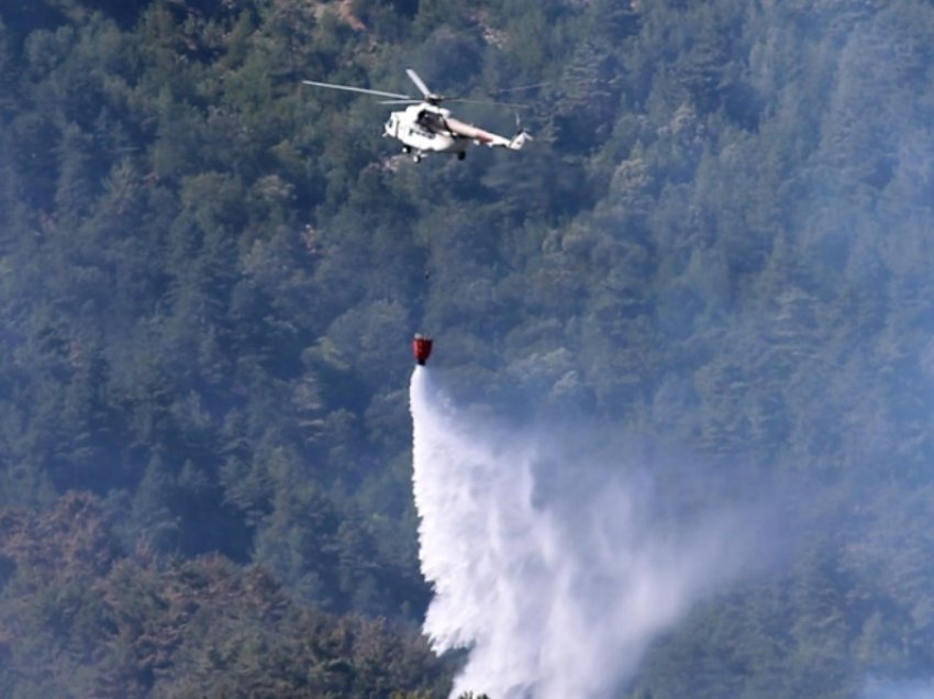 Zjarr në Komunën e Krivogashtanit, në shuarje është përfshirë edhe një helikopter i policisë