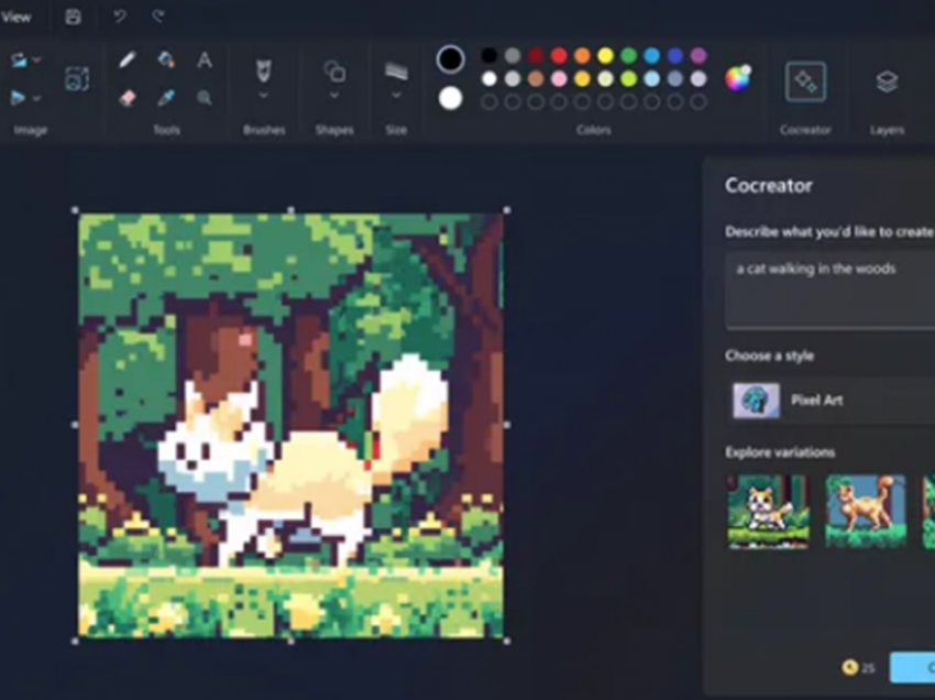 Microsoft lanson funksionin për gjenerimin e imazheve nga teksti, do të jetë i integruar në Paint