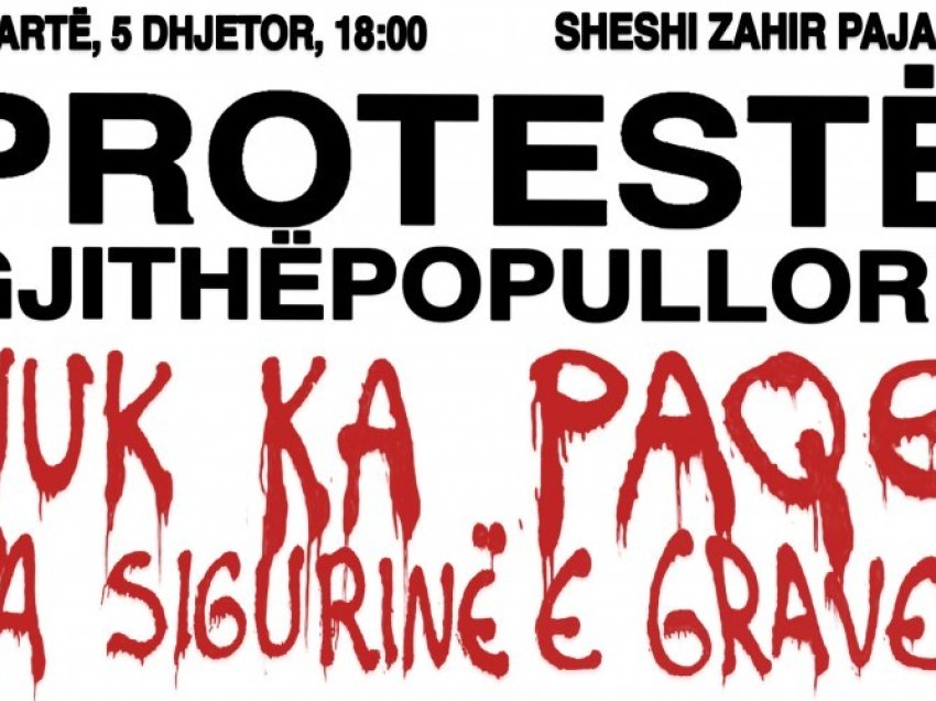 Sot protestë gjithëpopullore, nuk ka paqe pa sigurinë e grave