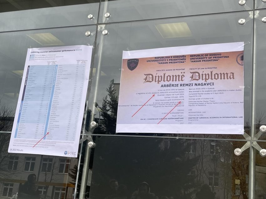 Notën mesatare 6.46, studentët ia vendosin diplomën Nagavcit në dyer të MASHTI-t