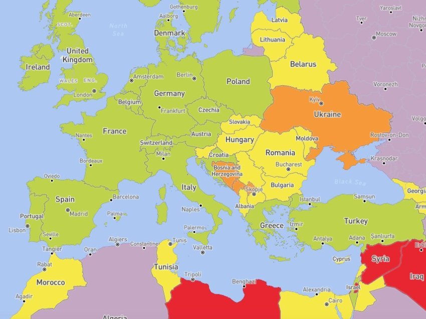 Vendet më të rrezikshme dhe më të sigurta në botë për udhëtim në 2024, si kategorizohet Shqipëria