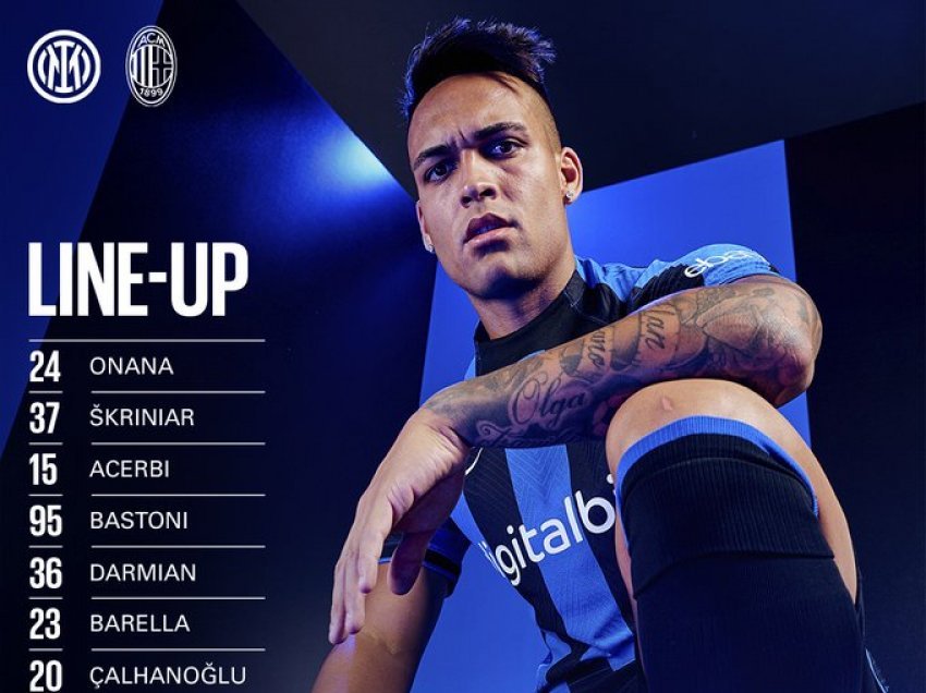 Formacionet zyrtare të derbit: Inter – Milan