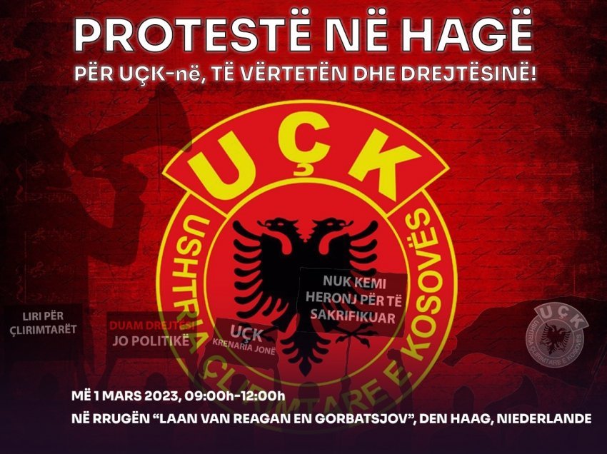 Protestë në Hagë kundër arrestimit të ish-krerëve të UÇK-së