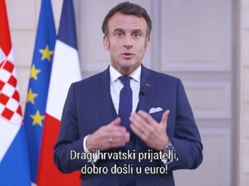 Macron uron në gjuhën kroate hyrjen e këtij vendi në eurozonë