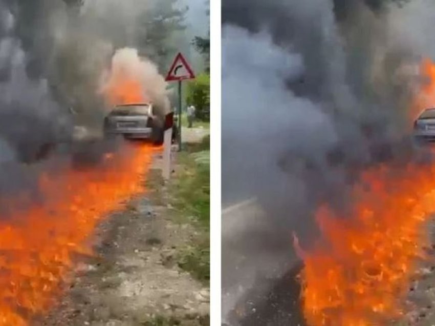 Shpërthen makina në flakë, dalin detajet e para