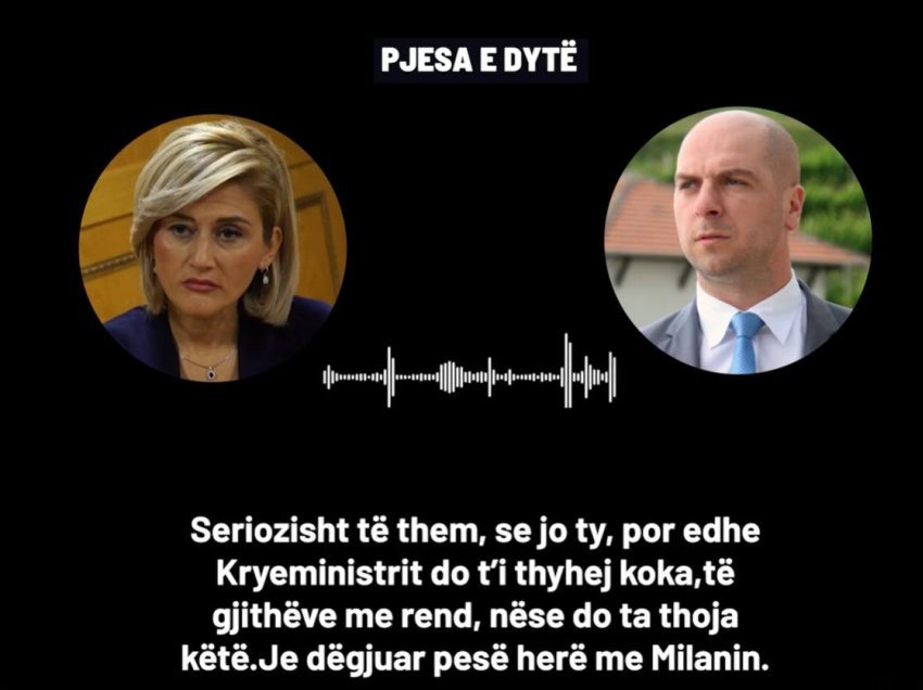 “Je dëgjuar pesë herë me Radojiçiqin”, publikohen përgjime të reja nga biseda e Kusari-Lilës me Simiqin