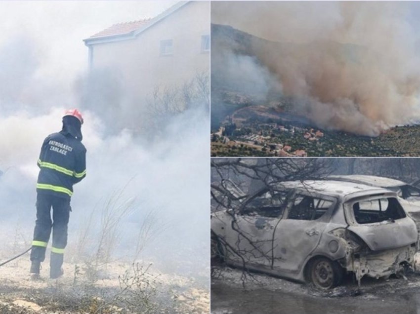 Disa shtëpi dhe makina të djegura, si dhe evakuime – ndërsa zjarri shpërtheu në fshatrat përreth Shibenikut në Kroaci