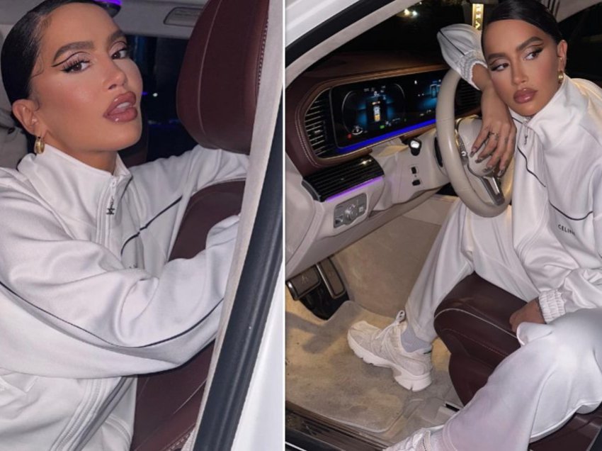 Dafina Zeqiri shkëlqen me paraqitjen nga një makinë luksoze