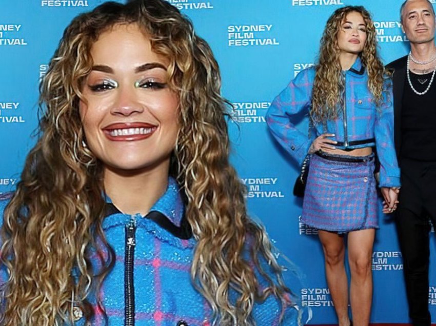 Rita Ora në krah të burrit të saj e veshur me “Versace” në Festivalin e Filmit në Sydney