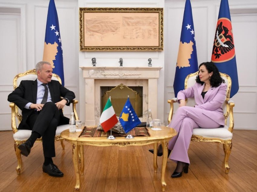 Presidentja Osmani priti në takim ambasadorin italian, flasin për zhvillmet në veri