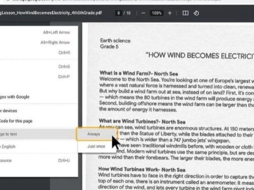 Google Chrome së shpejti do të jetë në gjendje të konvertojë PDF-at në tekst dhe më pas t’i “lexojë ato me zë”