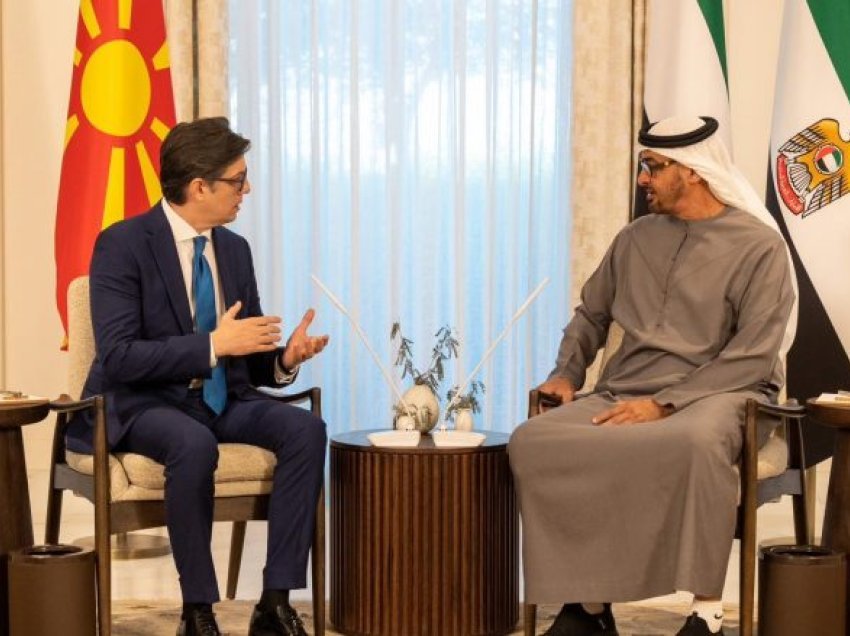 Pendarovski-Mohammed bin Zayed Al Nahyan: Nevojitet thellimi i bashkëpunimit ekonomik në mes RMV-së dhe EBA-s