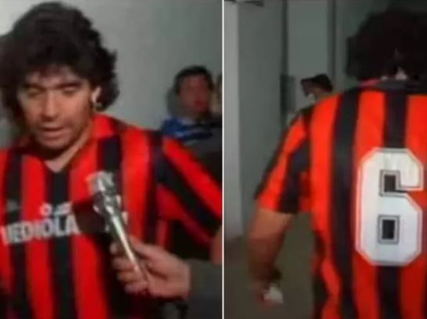 Shfaqet foto e Maradonës me fanellën e Milanit