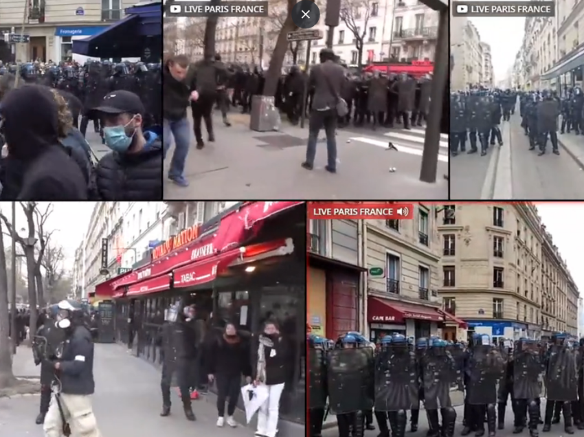 Protesta të dhunshme në Paris, 22 të arrestuar vetëm sot pasdite