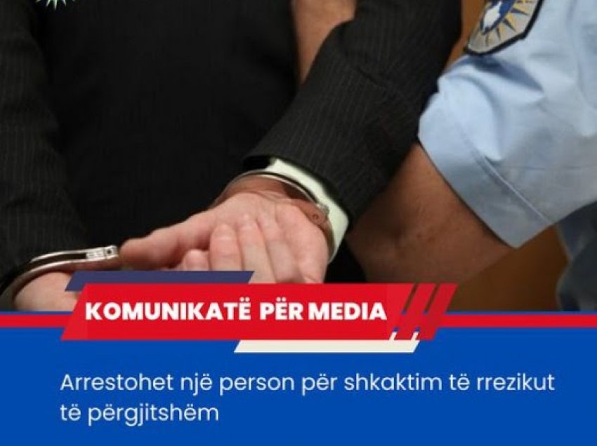 ​Arrestohet një person për shkaktim të rrezikut të përgjitshëm kishte 225 gjoba