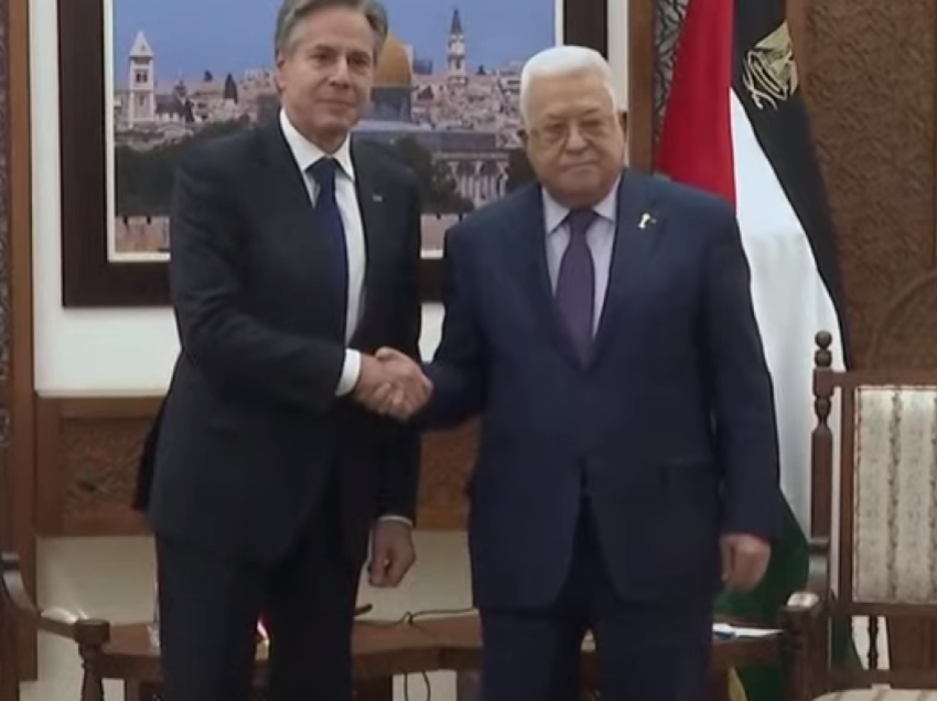 Blinken takohet me presidentin palestinez në Bregun Perëndimor