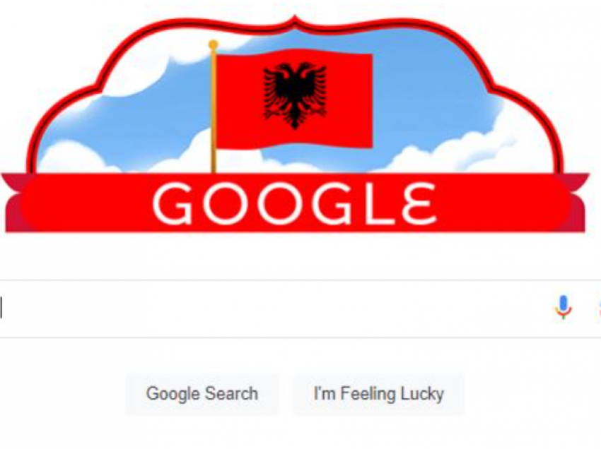 Google vishet kuq e zi, uron shqiptarët për 111-vjetorin e Pavarësisë