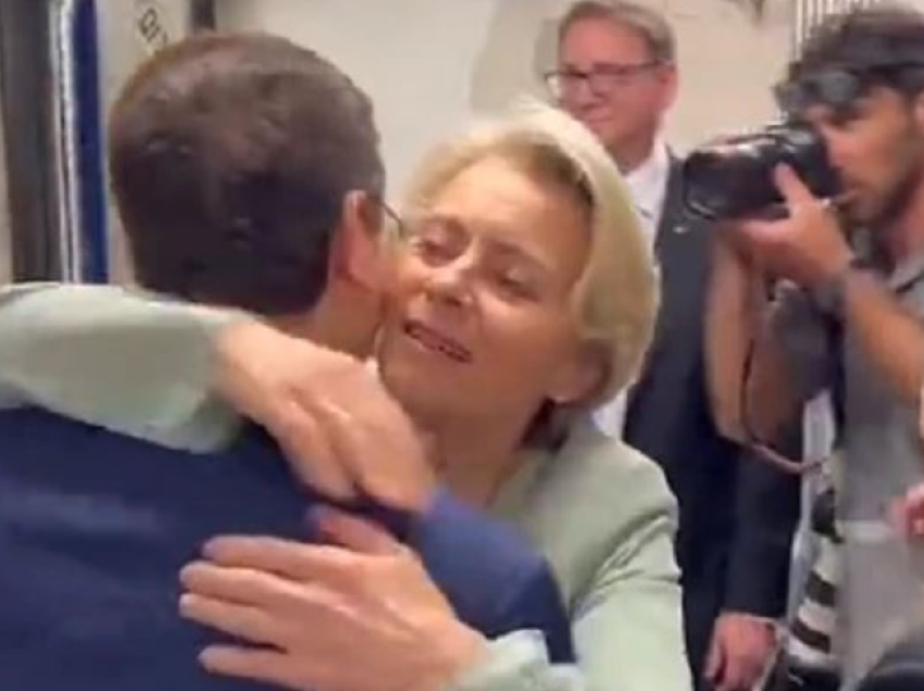 Pamjet/ Momenti kur Von der Leyen dhe Metzola nxitojnë për t’u fshehur një strehë në Izrael