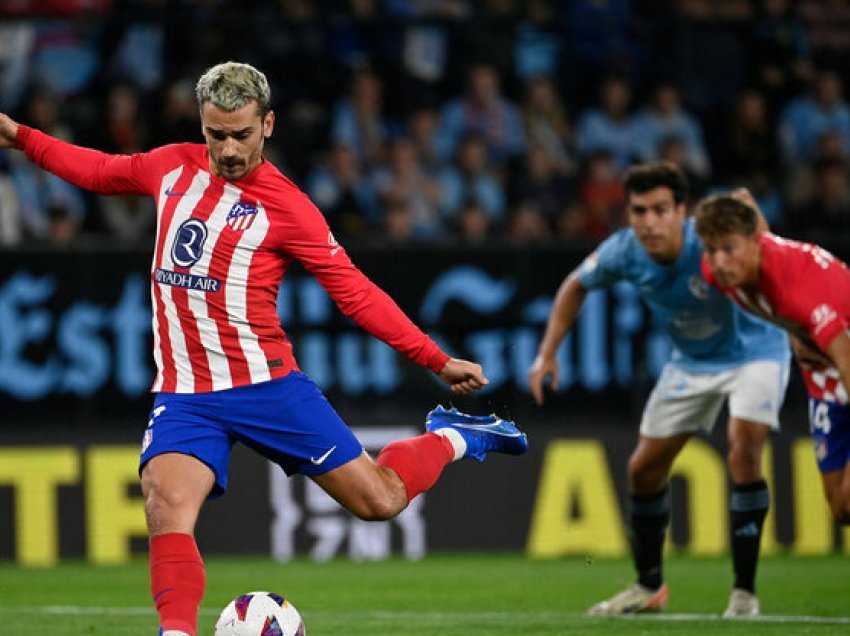 Celta 65 minuta me një lojtar më pak, Griezmann shënon het-trik