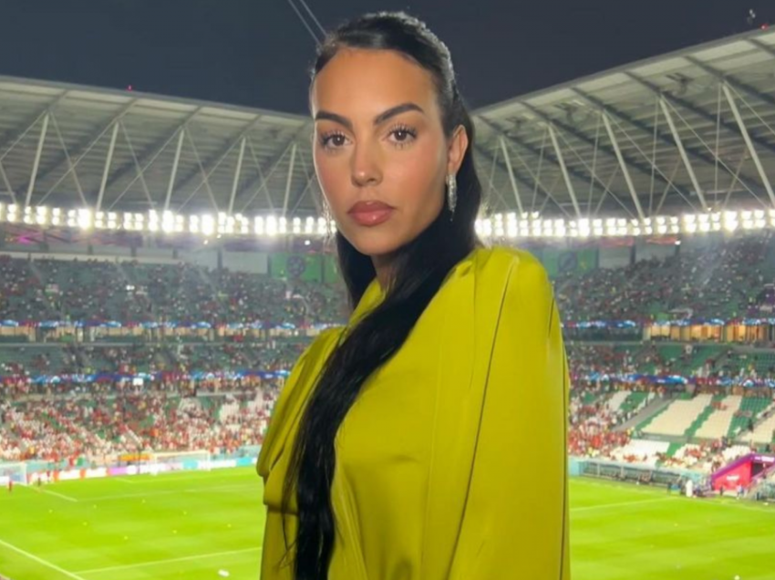 Në mbështetje të Cristiano Ronaldos – Georgina Rodriguez duket në formë të mirë në fotografitë nga stadiumi