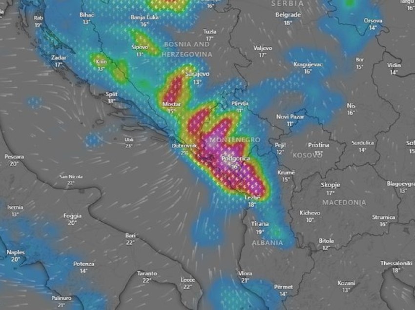 Pas fundjavës së qetë nis furtuna në Shqipëri: Shira, rrufe dhe rrezik për përmbytje