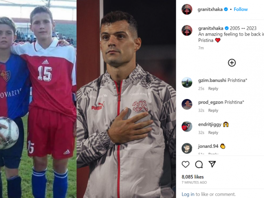 Xhaka publikon dy foto të periudhave të ndryshme