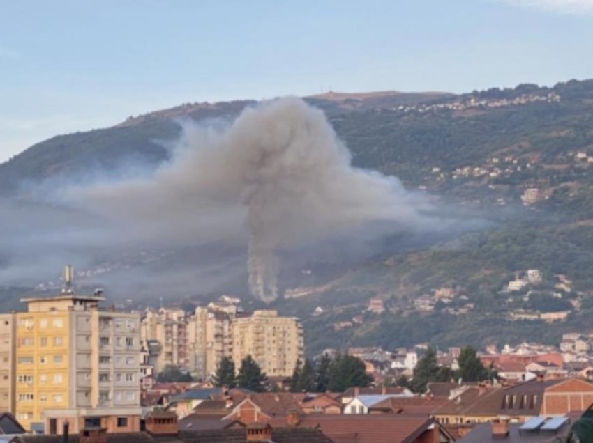 Është shuar zjarri që dogji një objekt në rrugën drejt Kodrës së Diellit, katër zjarrfikës janë lënduar lehtë