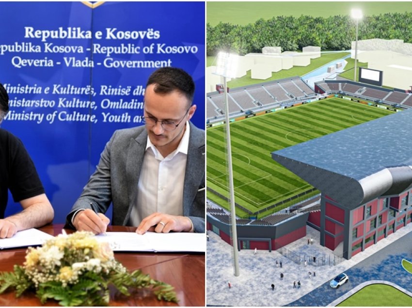 Hajrulla Çeku zbulon projektin përfundimtar për stadiumin e Gjilanit: 15 milionë euro për ndërtimin e tij